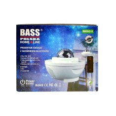 Bass Polska Projektor zvezd z Bluetooth zvočnikom, LED zvezdni zaslon, bel