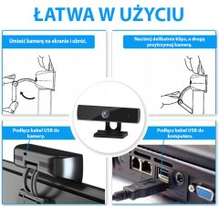 shumee Spletna kamera za e-učenje FULL HD 1080P z mikrofonom