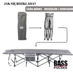 shumee Postelja za kampiranje z vzmetnico