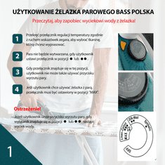 shumee Ročni parni likalnik s keramično podplato, bel in moder