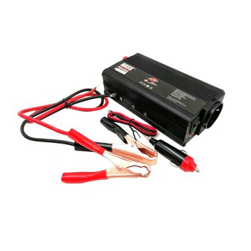 shumee Pretvornik napetosti 12 V - 230 V, modificiran sinus, 600 W/1200 W, črne barve