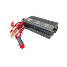 shumee Pretvornik napetosti 12 V - 230 V, modificiran sinus, 600 W/1200 W, črne barve
