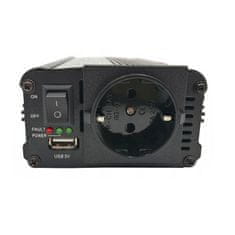 shumee Pretvornik napetosti 12 V - 230 V, modificiran sinus, 600 W/1200 W, črne barve