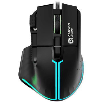 shumee CANYON Fortnax GM-636 RGB žična igralna miška z 9 gumbi, črna