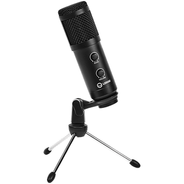 shumee LORGAR Soner 313 žični igralni mikrofon, črne barve
