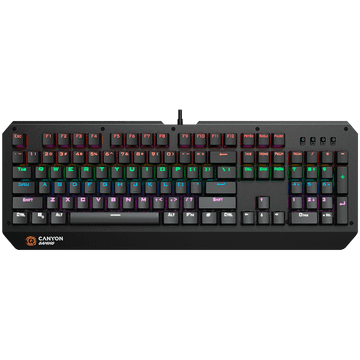 shumee CANYON Hazard GK-6 RGB žična igralna tipkovnica US, črna