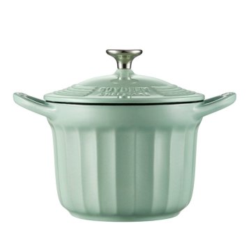 shumee BUYDEEM 1,8-litrski emajliran litoželezni lonec, model CP541, prijetno zelenkaste barve