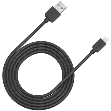 shumee CANYON CFI-1 5W USB-kabel za Lightning, 1 m, črne barve