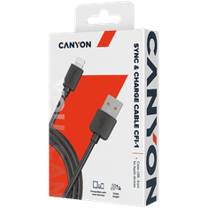 shumee CANYON CFI-1 5W USB-kabel za Lightning, 1 m, črne barve