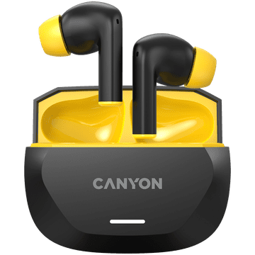 shumee Slušalke CANYON HEXAGON 7 TWS ANC+ENC Qi črno-rumene