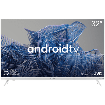 shumee KIVI LED TV 32", HD, Android TV, 1366x768, 60 Hz, Sončni JVC, 2x8 W, BT 5, HDMI, Bel
