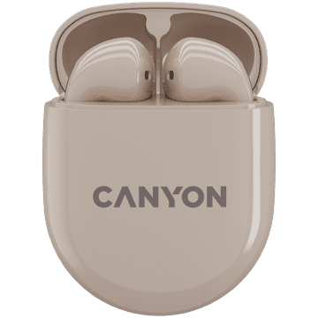 shumee Slušalke CANYON TWS-6 v ušesih z bež ohišjem