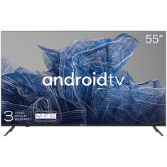 shumee KIVI 55' LED TV, UHD, Android TV, 3840x2160, 60 Hz, 2x10 W, BT 5, HDMI, črne barve