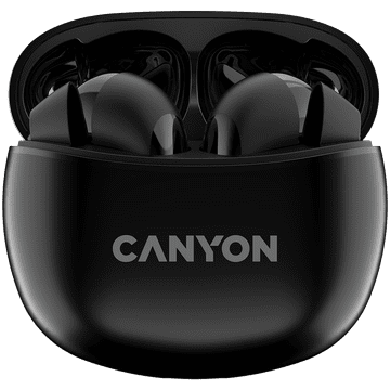 shumee Ovitek za slušalke CANYON TWS-5 s predkanalnim kablom, črne barve