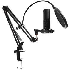 shumee LORGAR Voicer 931 igralni mikrofon, USB, črne barve
