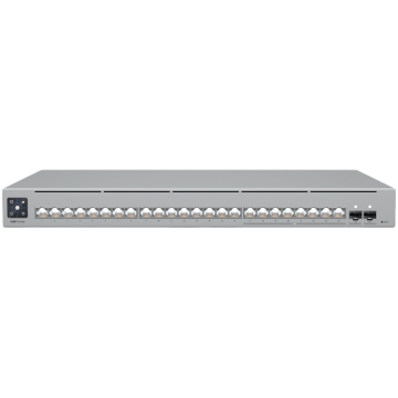 Ubiquiti 24-port, Layer 3 Etherlighting switch with 2.5 GbE, 8x 2.5 GbE RJ45 ports, 16x GbE RJ45 ports, 2x 10G SFP+ ports
