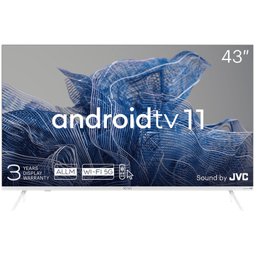 shumee KIVI 43' LED TV, UHD, Android TV, 3840x2160, 60 Hz, JVC zvok, 2x12 W, BT 5.1, HDMI, bel