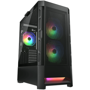 shumee Ohišje COUGAR Duoface RGB, Midi-Tower, črno