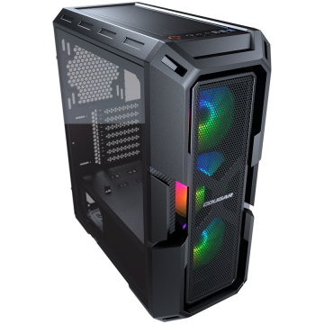 shumee COUGAR Budowa MX440 Mesh RGB, Midi Tower, Czarna