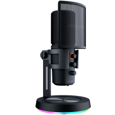 shumee COUGAR Screamer-X igralni mikrofon, RGB, USB, črne barve