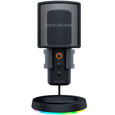 shumee COUGAR Screamer-X igralni mikrofon, RGB, USB, črne barve