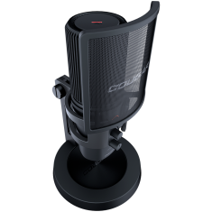 shumee COUGAR Screamer-X igralni mikrofon, RGB, USB, črne barve