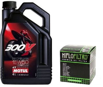 shumee Originalno olje Motul 300V 15w50 4L + filter Hiflo HF164 BMW R1200 GS K1600
