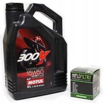 shumee Originalno olje Motul 300v 15w50 4L + filter Hiflo HF160 za BMW R1250 GS K1300