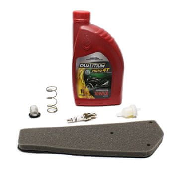 shumee Olje za skuter 4T 10W40 Qualitium 1L JASO MA2 + filter + svečka GY6 Service