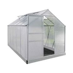 shumee Polikarbonatni rastlinjak 310 x 190 x 195 cm, aluminijast okvir