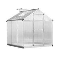 shumee Polikarbonatni rastlinjak 250 x 190 x 195 cm, aluminijast okvir