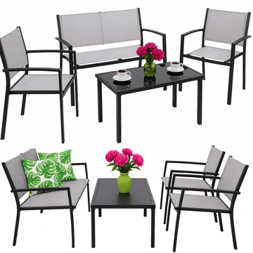 shumee KOMPLET VRTNEGA POHIŠTVA terasa vrtni set MIZA fotelji kavč