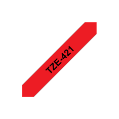 shumee Brother | 421 | Laminiran trak | Termo | Črn na rdečem | Rola (0,9 cm x 8 m)