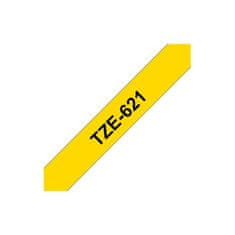 shumee Brother | 621 | Laminiran trak | Termo | Črn na rumenem | Rola (0,9 cm x 8 m)