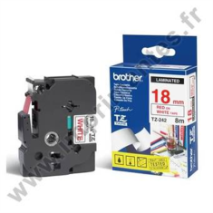 shumee Brother | 242 | Laminiran trak | Termo | Rdeč na belem | Rola (1,8 cm x 8 m)