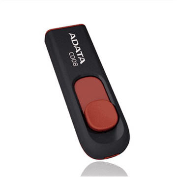 shumee ADATA | C008 | 32 GB | USB 2.0 | Črna/rdeča