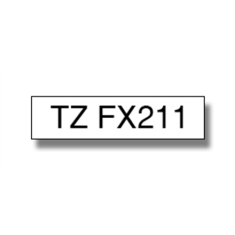 shumee Brother | FX211 | Elastični trak | Termo | Črn na belem | Rola (0,6 cm x 8 m)