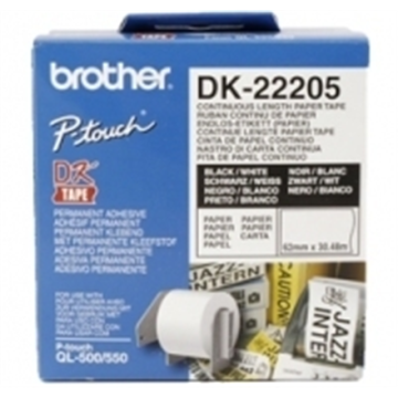 shumee Brother | DK-22205 | Termo papir | Termo | Črn na belem | Rola (6,2 cm x 30,5 m)