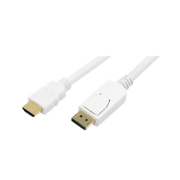 LogiLink | Moški | 19-pinski HDMI tip A | Moški | 20-pinski DisplayPort | 2 m | Bela