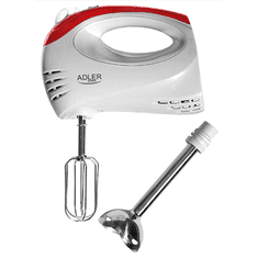 Adler Adler AD 4212 300W ročni mešalnik s 5 hitrostmi + turbo načinom - bel