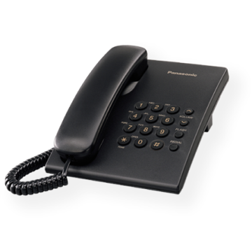 shumee Panasonic KX-TS500FXB žični telefon, črne barve
