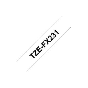 Brother Brother | FX231 | Fleksibilen identifikacijski trak | Termo | Črna na belem | Rola (1,2 cm x 8 m)