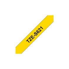 shumee Brother | S621 | Laminiran trak | Termo | Črn na rumenem | Rola (0,9 cm x 8 m)
