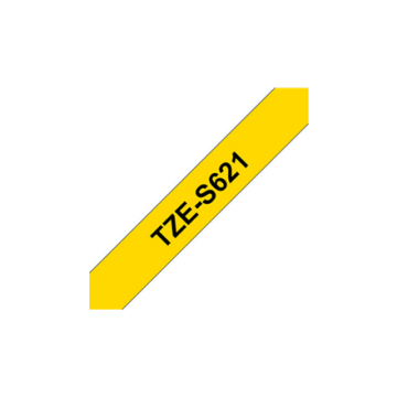 shumee Brother | S621 | Laminiran trak | Termo | Črn na rumenem | Rola (0,9 cm x 8 m)