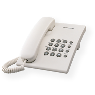 shumee Panasonic KX-TS500FXW žični telefon, bel