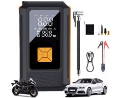 Platinet PMPBTP 4V1 powerbank polnilna baterija, zagonska baterija, kompresor, črna