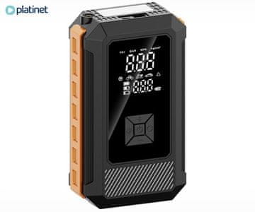 Platinet PMPBTP 4V1 powerbank polnilna baterija, zagonska baterija, kompresor, črna