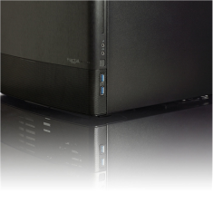 shumee Fractal Design | NODE 804 | Stransko okno | 2 - USB 3.0 | Zvočni vhod/izhod | Gumb za vklop z LED (bela) | LED za aktivnost trdega diska (bela) | Črna | Micro ATX | Napajalnik priložen Ne