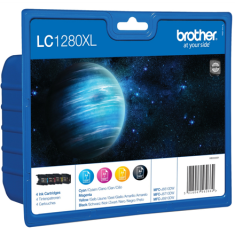 shumee Brother LC | 1280XL paket | črna | rumena | cijan | magenta | kartuša s črnilom
