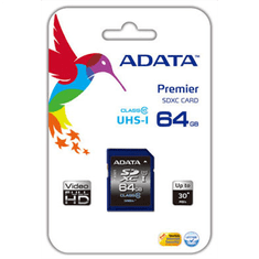 shumee ADATA Premier | Pomnilniška kartica Flash | 64 GB | Pomnilniška kartica SDXC UHS-I | Hitrostni razred UHS 1 / razred 10